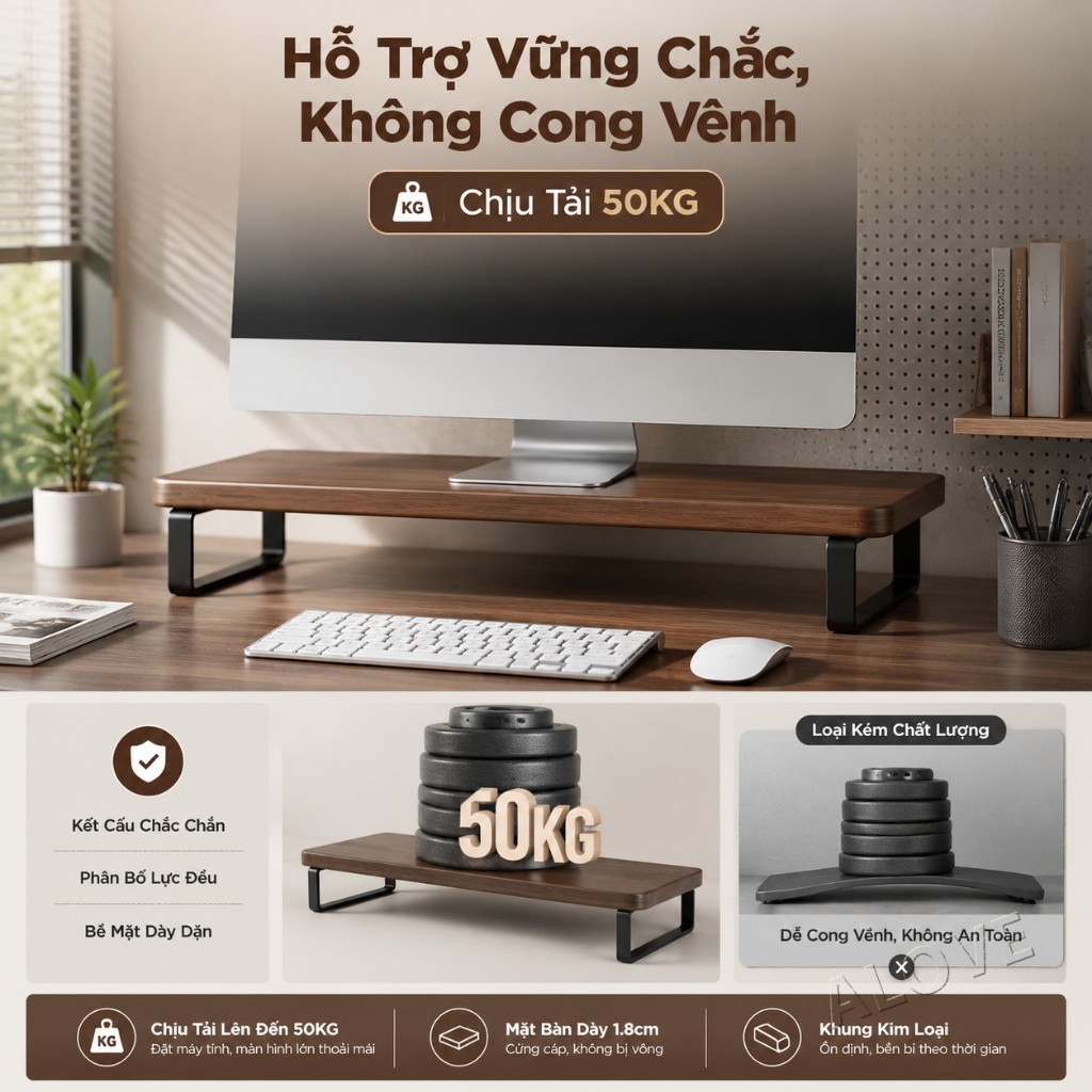 ALOVE kệ nâng màn hình máy tính để bàn kệ để đồ bàn làm việc giá đỡ laptop đa năng tiện dụng | BigBuy360 - bigbuy360.vn