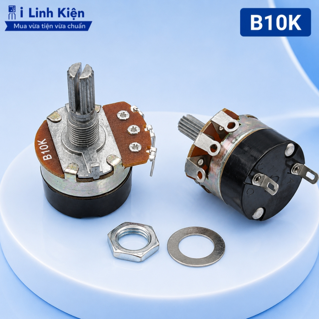 Chiết áp công tắc 10K WH138-1 B10K chất lượng tốt