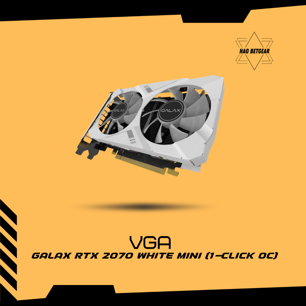 VGA Card màn hình GALAX GeForce RTX 2070 White Mini (1-Click OC) 8GB - Thiết kế ITX siêu nhỏ gọn, tông trắng cá tính | BigBuy360 - bigbuy360.vn