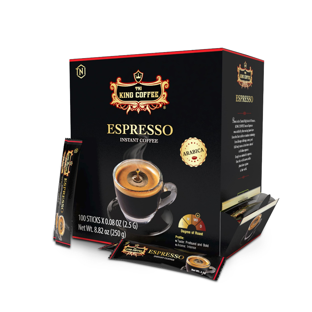 Cà Phê Hòa Tan Espresso KING COFFEE (100gói/ hộp)