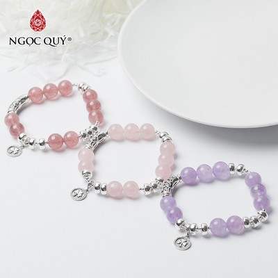 Vòng tay đá tự nhiên phối charm - Mẫu VC0946 - Ngọc Quý