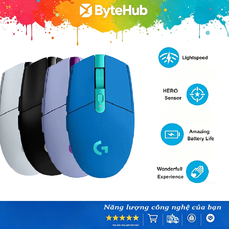 Chuột game không dây Logitech G304 Lightspeed, Hero Sensor max 12.000DPI