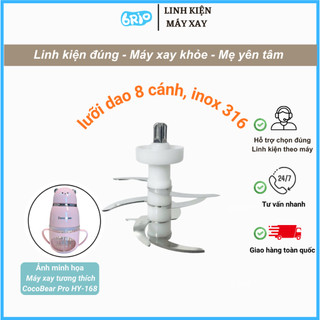 Linh Kiện thay thế của máy xay 0.3L COCOBEAR 8 lưỡi (bản Pro model HY-168)