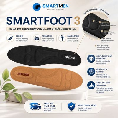 Lót giày SMARTFOOT SMARTMEN thế hệ 3 Mới (1 đôi)