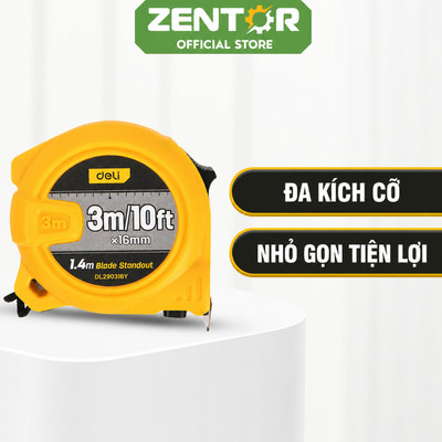 Thước cuộn thép Zentor Chính hãng - Đo m/inch - Nhiều kích thước có khóa hãm lại