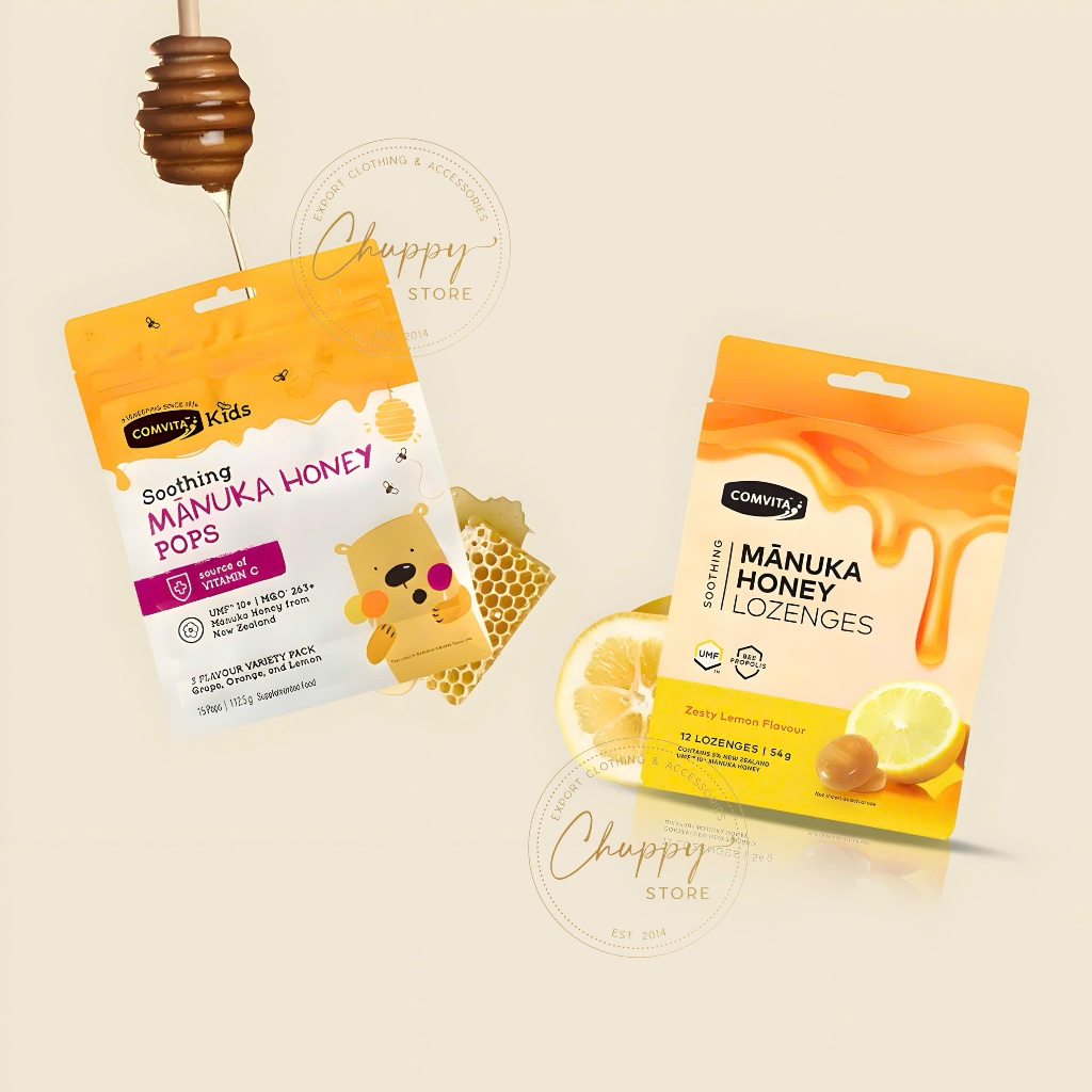 [HÀNG NHẬP ÚC BAY AIR FULL BILL] Comvita Manuka Honey Candy - Kẹo mật ong manuka hiệu Manuka Comvita