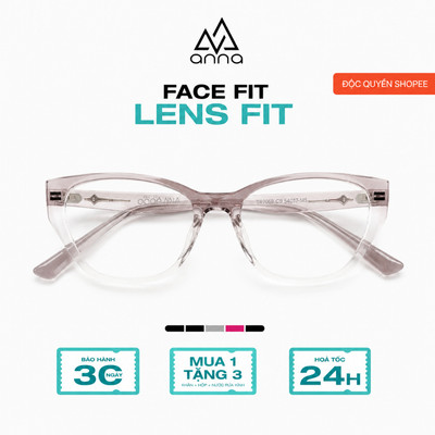 Gọng kính thời trang nữ ANNA chất liệu nhựa dáng mắt mèo cá tính trendy 27060