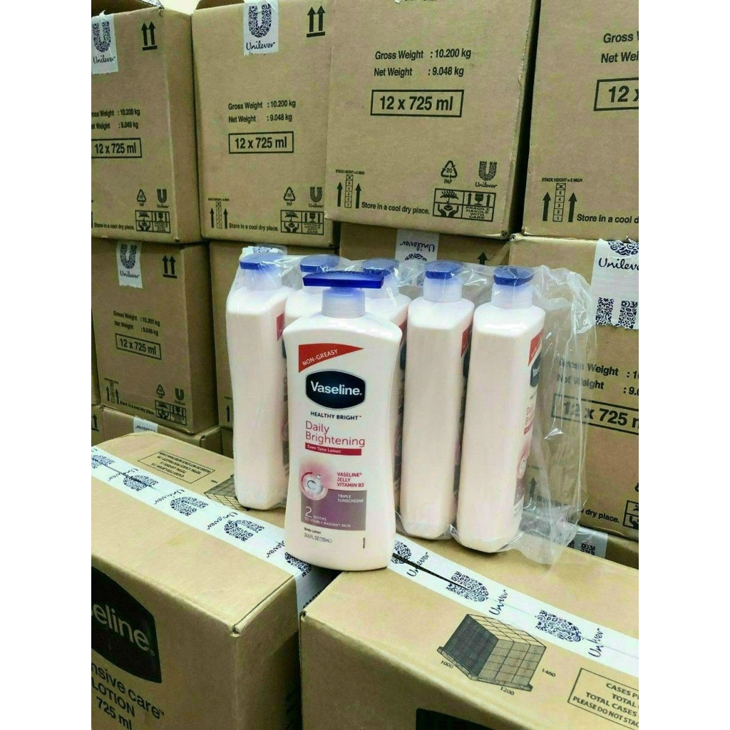 Sữa dưỡng thể Vaseline Healthy Bright hồng Mỹ 725ml