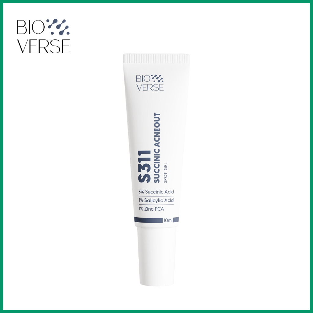 Gel chấm mụn 3% Succinic Acid + 1% Salicylic Acid giúp giảm khuẩn, se còi mụn Bioverse S311 Succinic