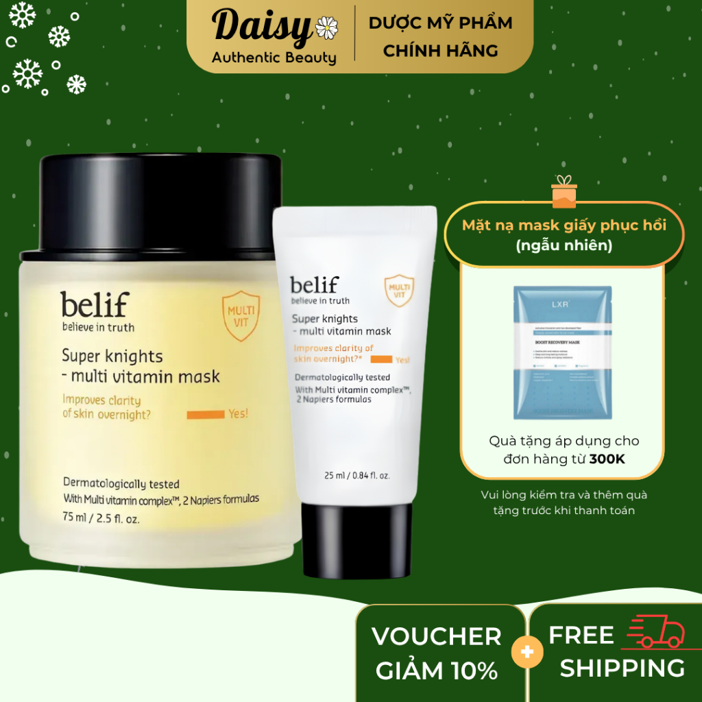 [Công Ty] Mặt nạ ngủ BELIF Super Knights Multi Vitamin Mask | Daisy Authentic