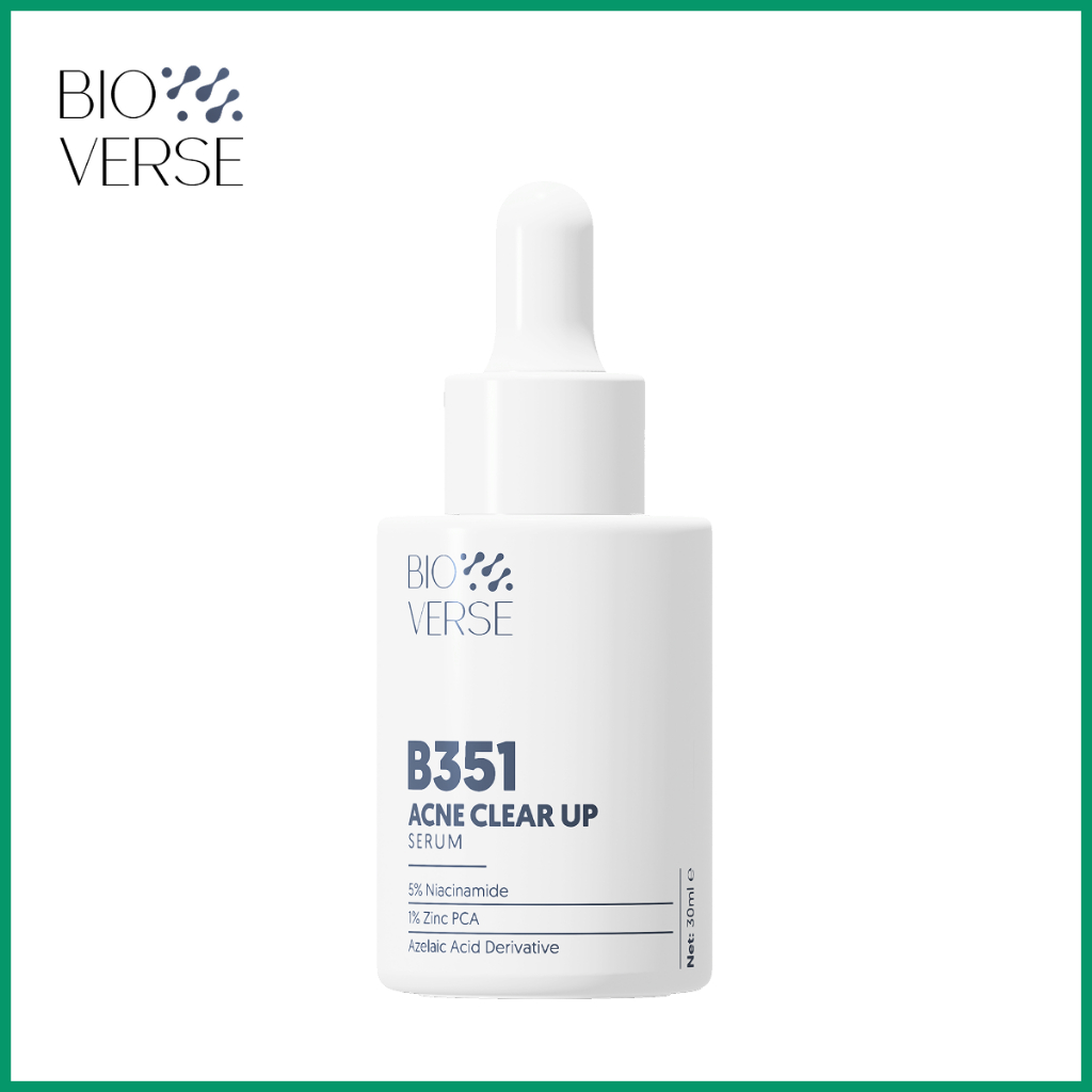 Tinh chất Niacinamide 5% + Zinc 1% hỗ trợ giảm mụn Bioverse B351 Acne Clear Up Serum 30ml