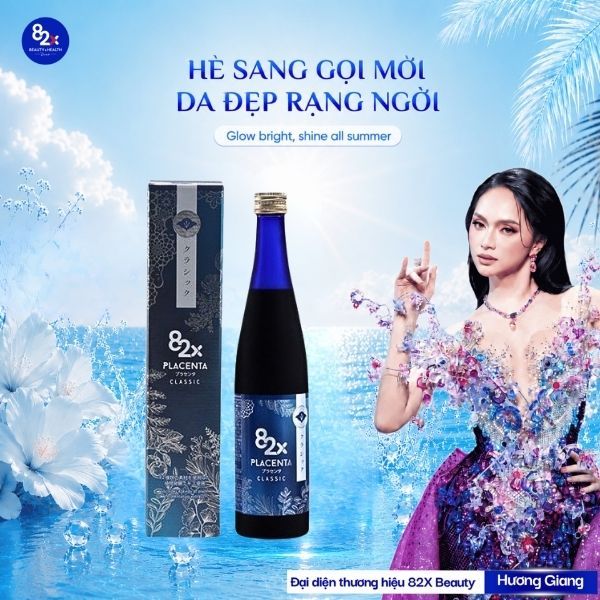 [LIVESTREAM 82X] Nước Uống 82X Placenta Classic Hỗ Trợ Làm Đẹp Da, Duy Trì Tính Nữ Mọng Mướt 500ml/C