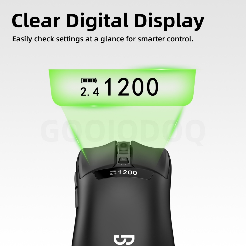 Chuột Không Dây GOOJODOQ 5 DPI, Màn Hình Số, Pin 300mAh, Sạc Type-C, Êm Ái | BigBuy360 - bigbuy360.vn