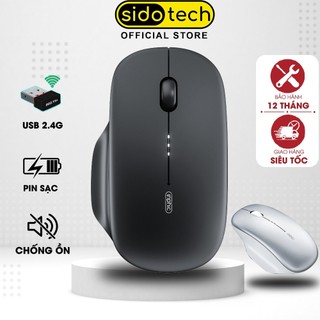 Chuột máy tính không dây SIDOTECH M1 pin sạc silent chống ồn công thái học wireless 2.4G laptop máy tinh cute