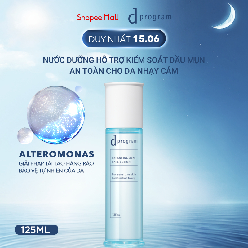 Nước dưỡng ẩm kiềm dầu ngừa mụn cho da nhạy cảm d Program Balancing Acne Care Lotion 125ml