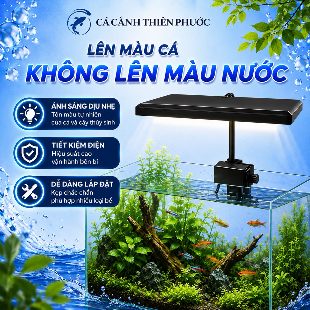Đèn hồ cá S3/S3 Plus/S3 Pro lên màu cá rực rỡ không lên màu nước – Đèn LED bể cá cảnh