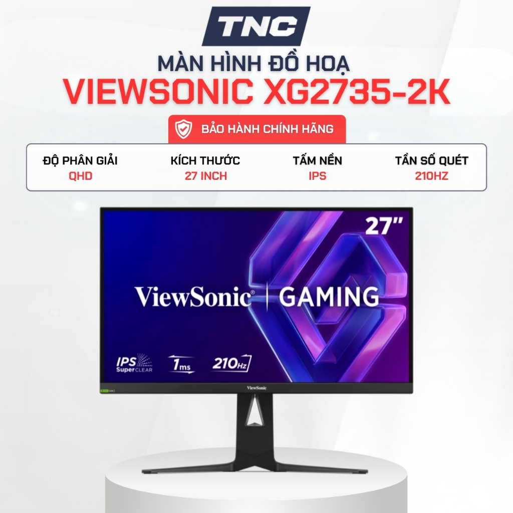 Màn Hình Gaming ViewSonic XG2735-2K 27 Inch/ QHD/ IPS/ 210Hz/ 1ms - Bảo Hành 36 Tháng - TNC STORE