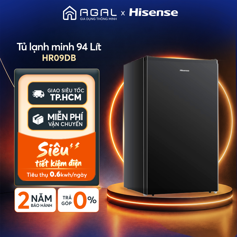 Tủ lạnh Mini 94 lít Hisense HR09DB/ HR09DW , Tiết kiệm điện, Trả góp 0%, Bảo hành 2 năm
