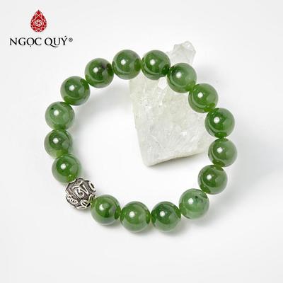 Vòng tay đá Ngọc bích tự nhiên phối charm - Mẫu VC0403 - Ngọc Quý