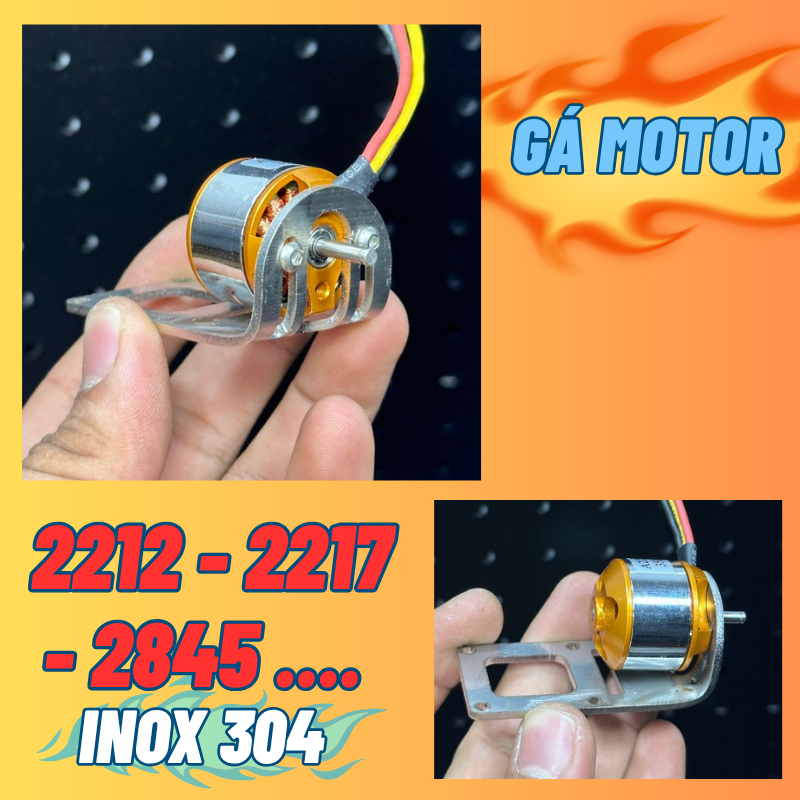 Gá  INOX 304 cho motor 2212, 2217 , 2845 ,2210....