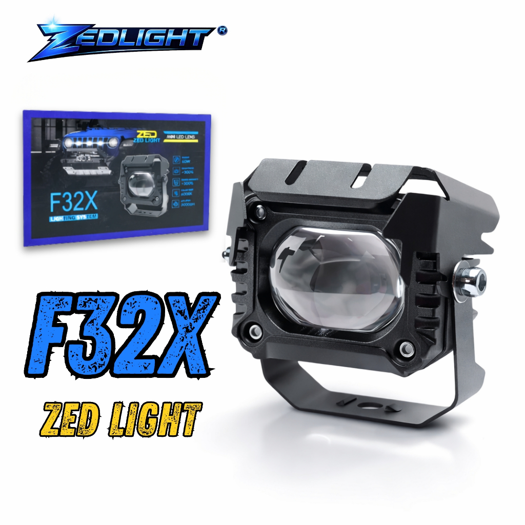 Đèn LED Trợ Sáng F32X ZEDLIGHT - 60W Cos Vàng Pha Trắng Chuyên Lắp Oto Xe Máy Chống Nước - BH 2 Năm