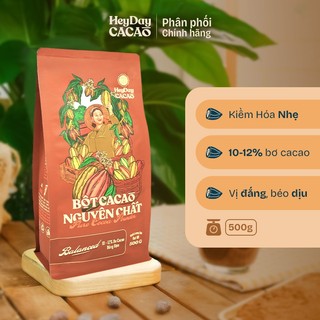 Bột cacao nguyên chất 100% không đường - 10%-12% bơ cacao - Dòng Balanced phổ thông - Heydaycacao