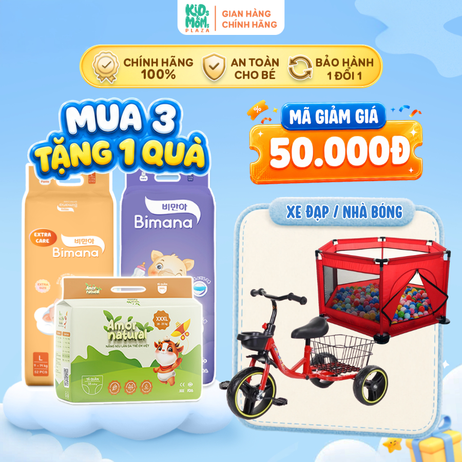 [GIÁ SỐC] COMBO 3 bịch tã bỉm AMOR NATURAL/BIMANA/BIMANA EXTRA CARE thoáng mát, thấm tốt đủ size từ 