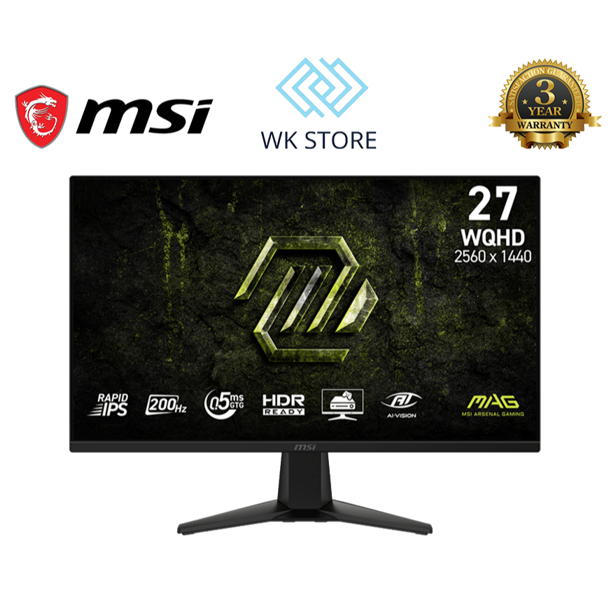 Màn Hình Phẳng MSI MAG 275QF E20 | 27inch 2K, IPS 200 Hz || Bảo hành chính hãng 3 năm