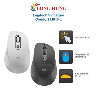 Chuột không dây Logitech Signature Comfort M840 L - Hàng chính hãng