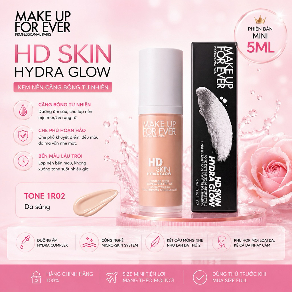 Kem nền Make up forever HD glow 1R02