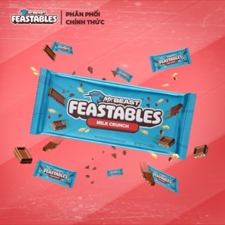[Chính Hãng] Kẹo Socola Feastables MrBeast Phiên Bản Mới Vị Bỏng Gạo Thanh 60g
