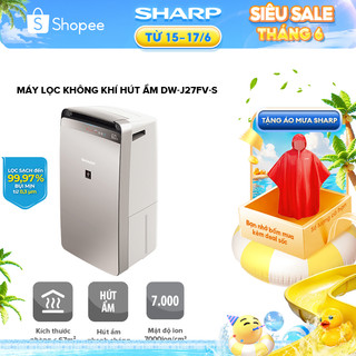 Máy lọc không khí hút ẩm sharp dw-j27fv-s hàng chính hãng