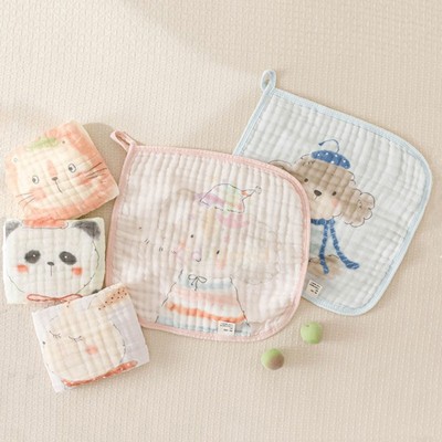Set 5 Khăn sữa sợi tre Bamboo Kidsworld siêu mềm an toàn chất liệu khổng đổ lông, càng giặt càng mềm