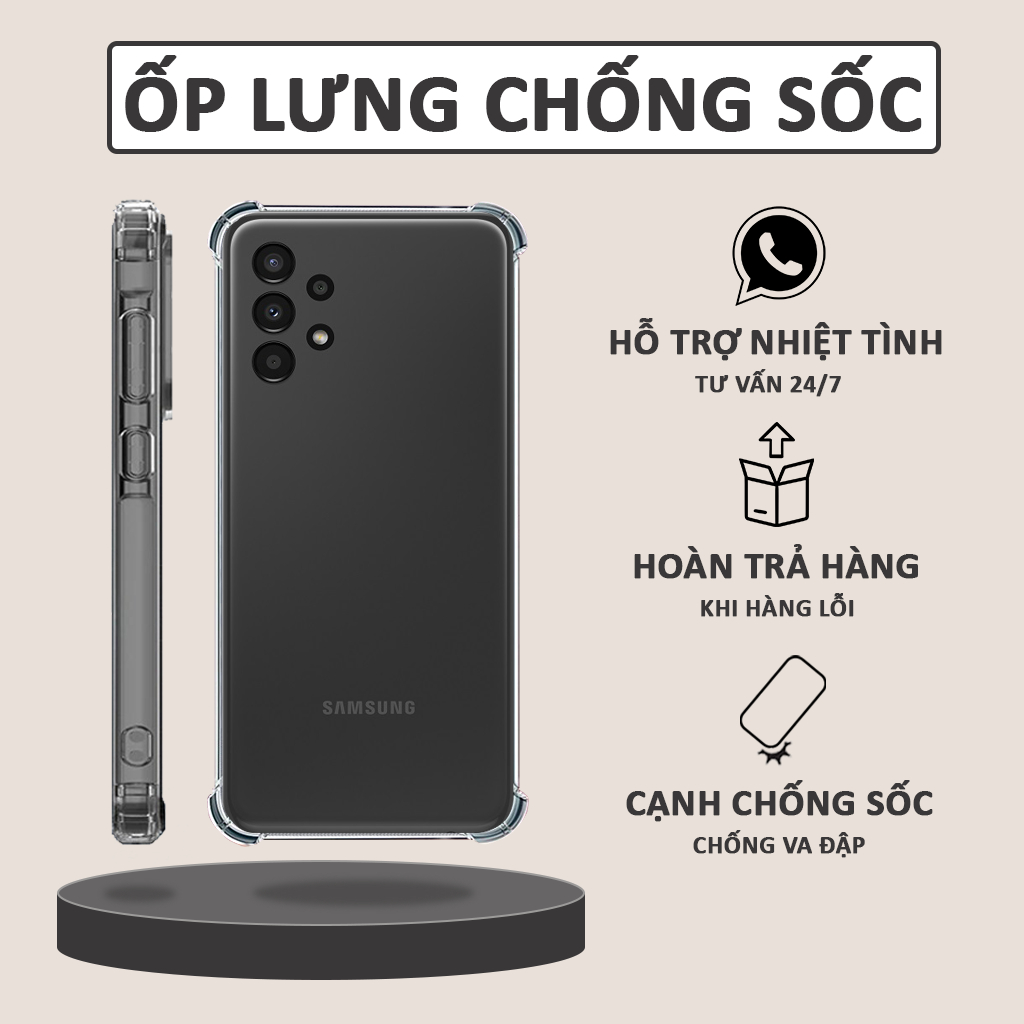 Ốp lưng cho Samsung Galaxy A13 / A23 / A33 5G / A53 5G / A73 5G chống sốc trong suốt, ốp lưng giá rẻ