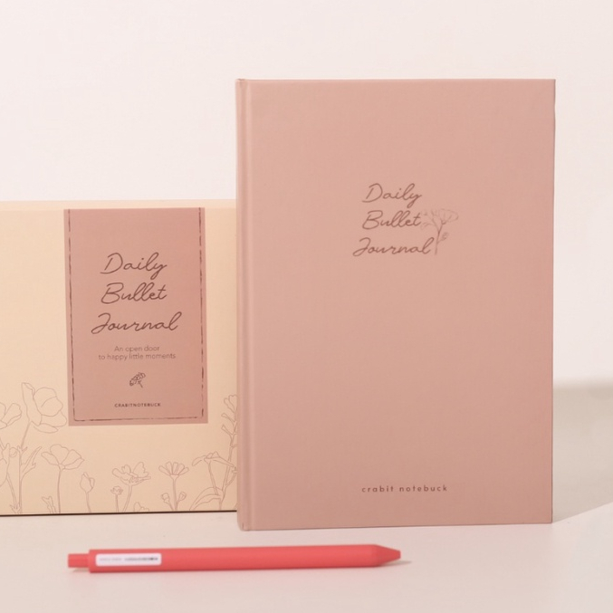 [SỔ LẺ KHÔNG KÈM HỘP] Sổ Crabit Joyful Daily Bullet Journal Sổ trang trí in sẵn layout bullet journa