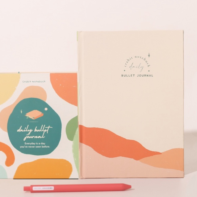 [SỔ LẺ KHÔNG KÈM HỘP] Sổ Crabit Playful Daily Bullet Journal Sổ trang trí in sẵn layout bullet journ