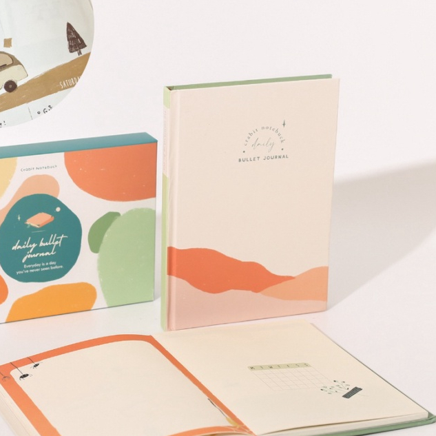 [SỔ LẺ KHÔNG HỘP] Sổ Crabit Playful Daily Bullet Journal - Sổ in sẵn layout Bullet Journal 12 tháng