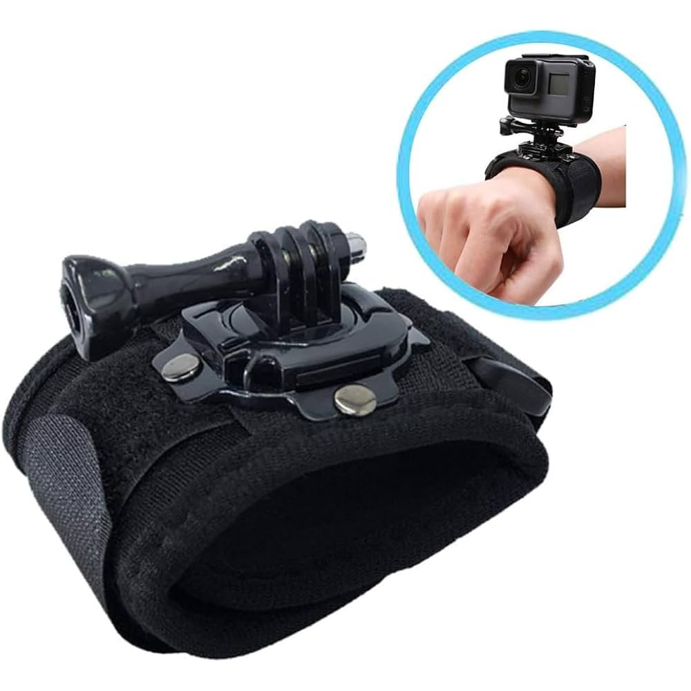 Dây Đeo Cổ Tay Gắn GoPro Xoay 360 Độ, Giá Đỡ Camera Hành Trình Cho GoPro DJI Insta360 SJCAM