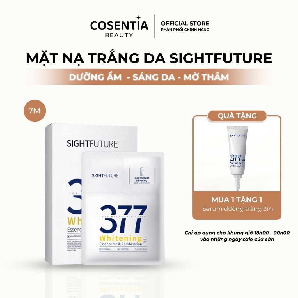 Bộ Mặt Nạ Dưỡng Sáng Da SIGHTFUTURE 377 Hộp 7 Miếng, Hỗ Trợ Làm Sáng & Đều Màu Da