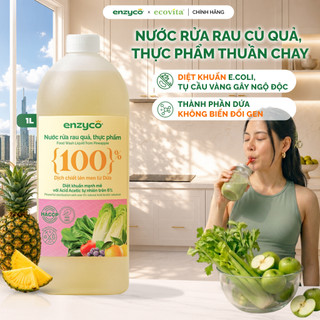 Nước Rửa Rau Củ Quả, Thực Phẩm Cho Bé Enzyco, 100% Enzyme Từ Dứa, Non-GMO, Không Chứa Thuốc Bảo Vệ Thực Vật