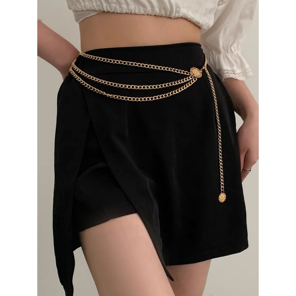 Đai váy belt xích phối đầm Thắt lưng xích Đai váy áo belt chain xích sang chảnh dạng móc DV20  phối 