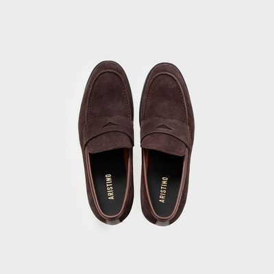 [Aristino x Đăng Khôi] Giày Loafer Nam Aristino Business Nâu 1SH0300S2