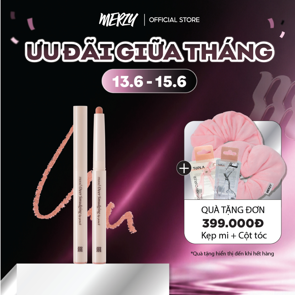 Chì Kẻ Viền Môi Merzy Mood Over Smudging Lip Pencil 0.9g