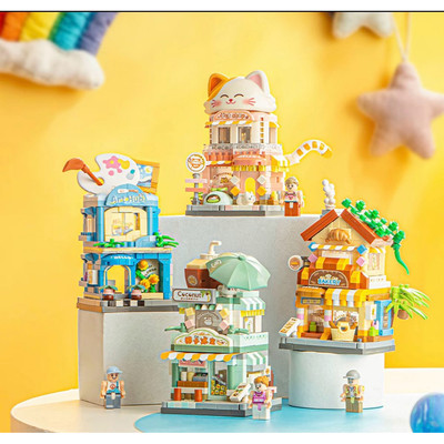 Bộ đồ chơi lắp ráp Mô Hình LOZ Street Mini – Đồ Chơi Xếp Hình Siêu Dễ Thương