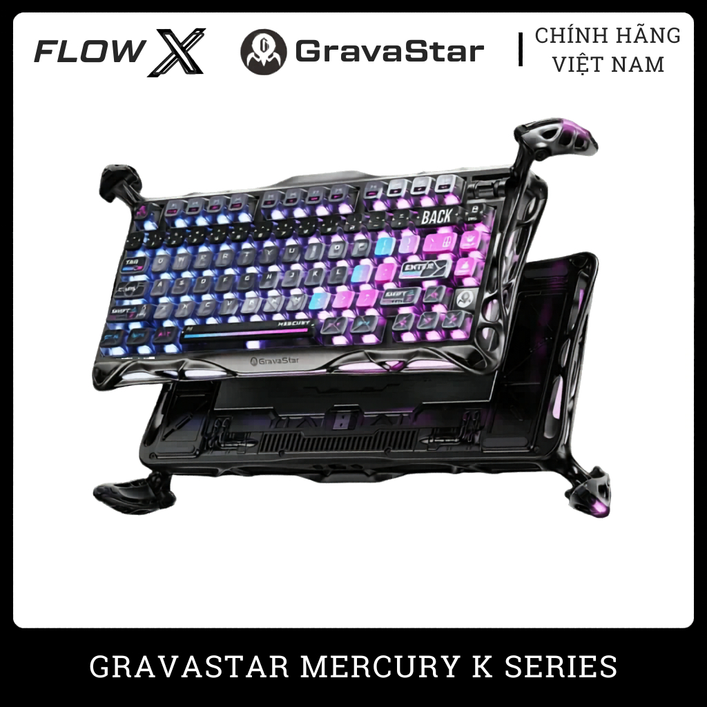 Bàn Phím Cơ GravaStar Mercury K1 Series Wireless RGB Hot Swap