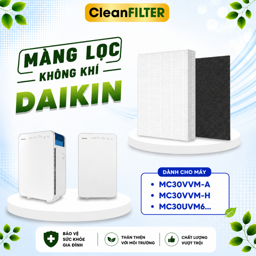 Màng Lọc Không Khí Daikin: MC30VVM-A, MC30UVM6, MC30VVM-H,... Màng Lọc Daikin Giá Rẻ
