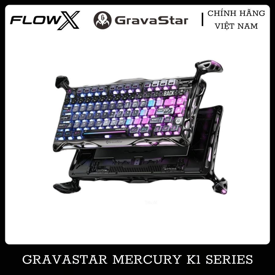 GravaStar Mercury K1 Series Bàn Phím Cơ Gaming Wireless 75% Chính Hãng