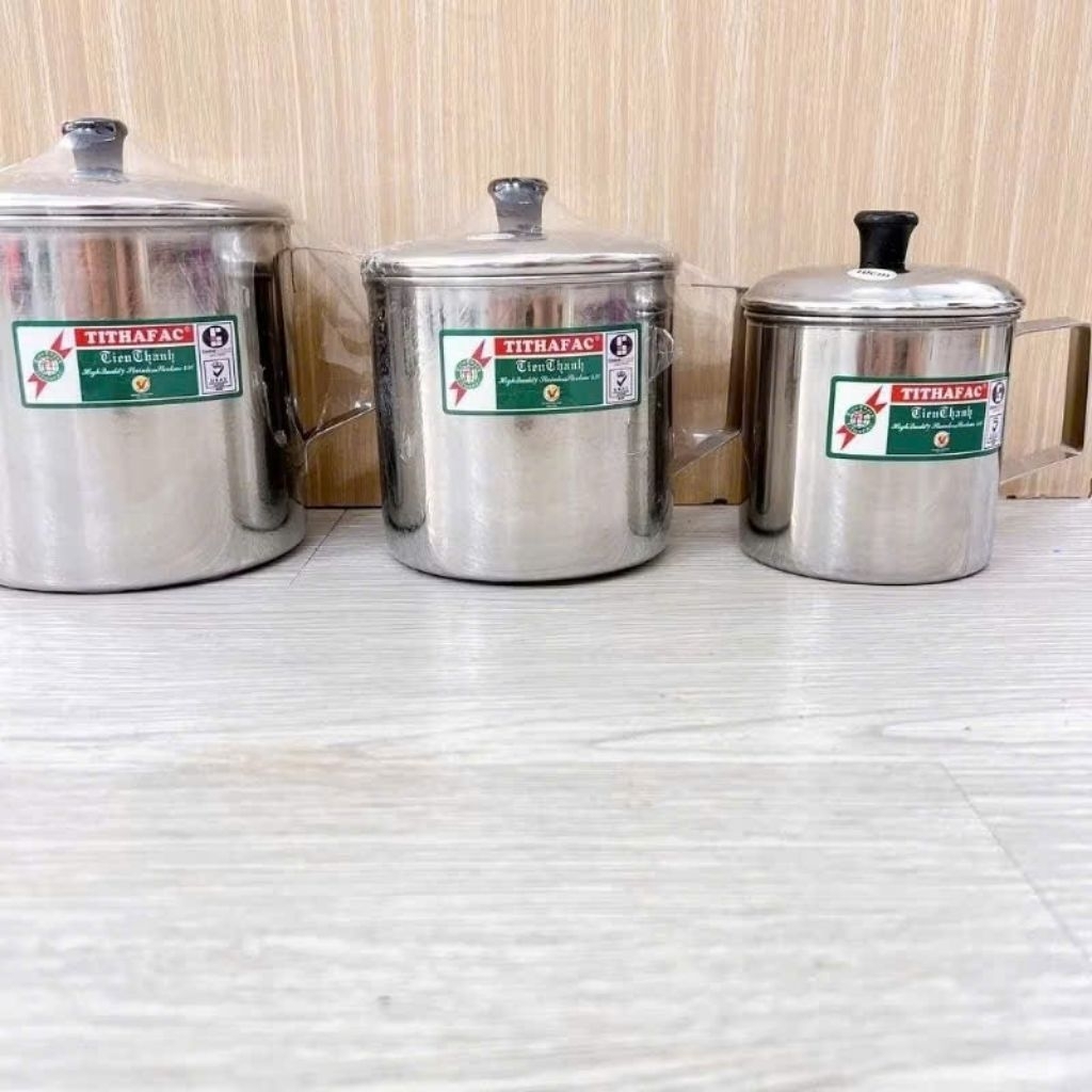 ca inox có nắp TITHAFAC, ca inox uống nước có nắp, ca inox pha trà có nắp