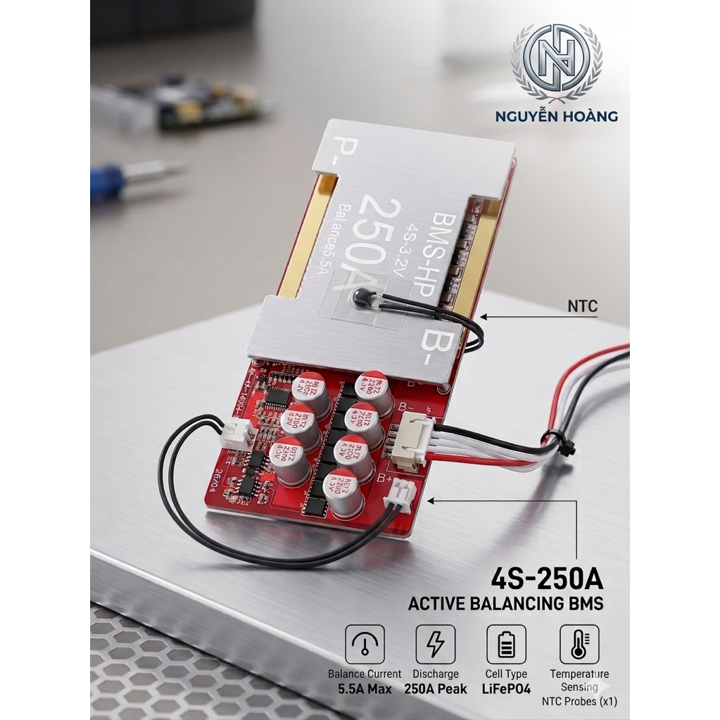 Combo giá sỉ 10 mạch 4s-250A tich hợp cân bằng 5,5A(HP)