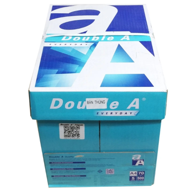 Combo 1 thùng 5 ream Double A 70 A4